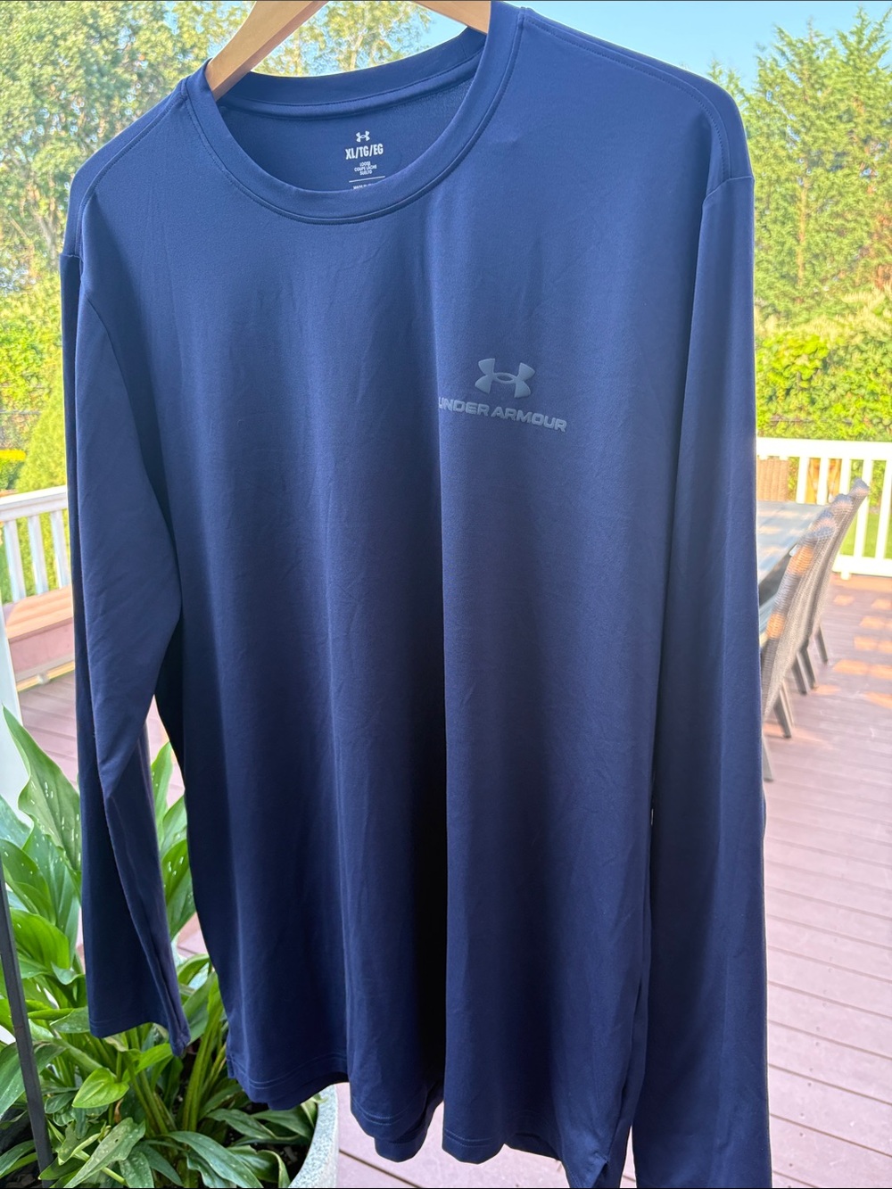Under Armour Long Sleeve Performance Tee - Navy Blue
